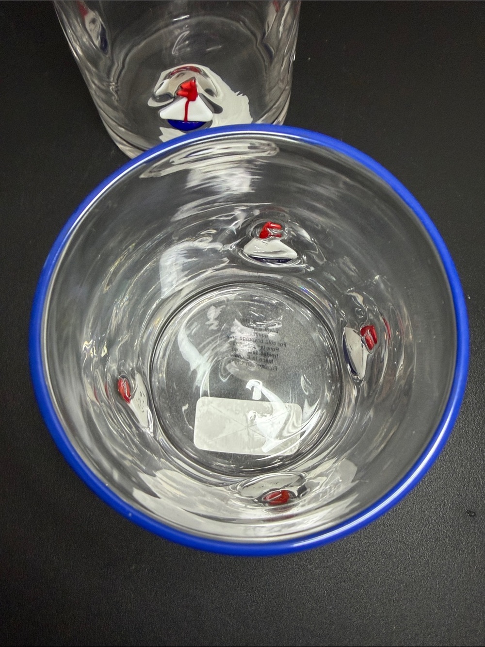 Unbranded | Blue Rim Sailboat Icon Glasses - Set of 2 β΅οΈ - Picture 4 of 5